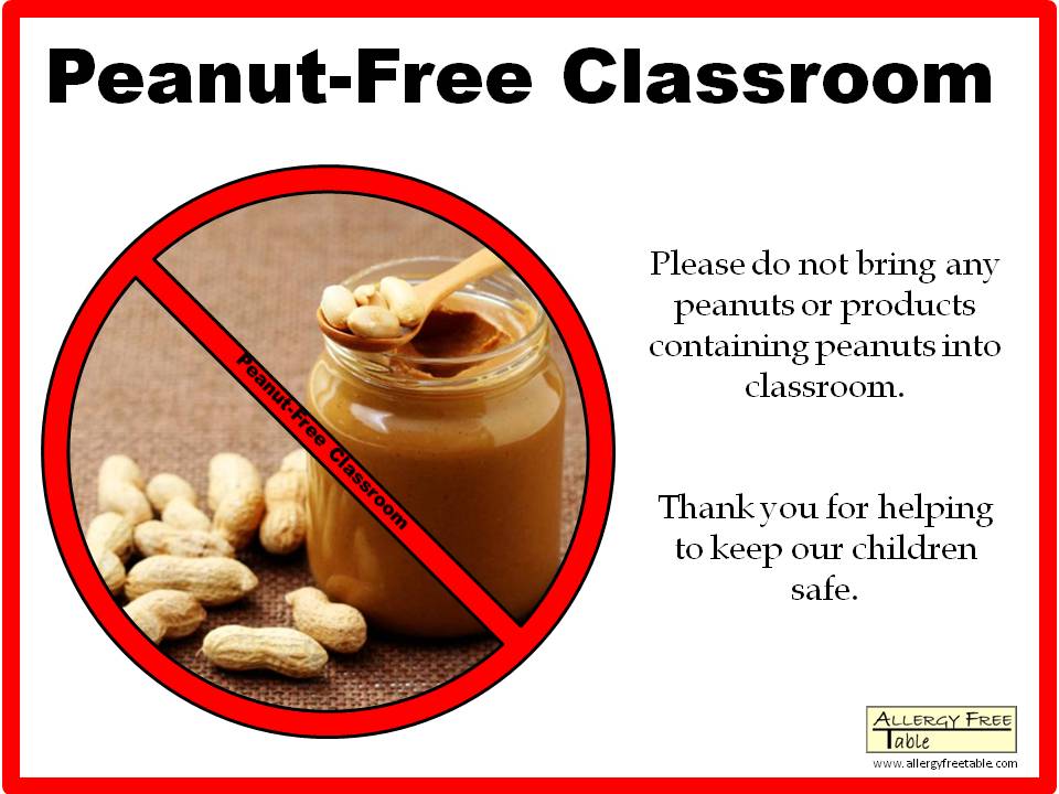 Image result for nut free classroom